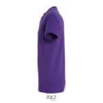 T-shirt violet unisexe vu de côté