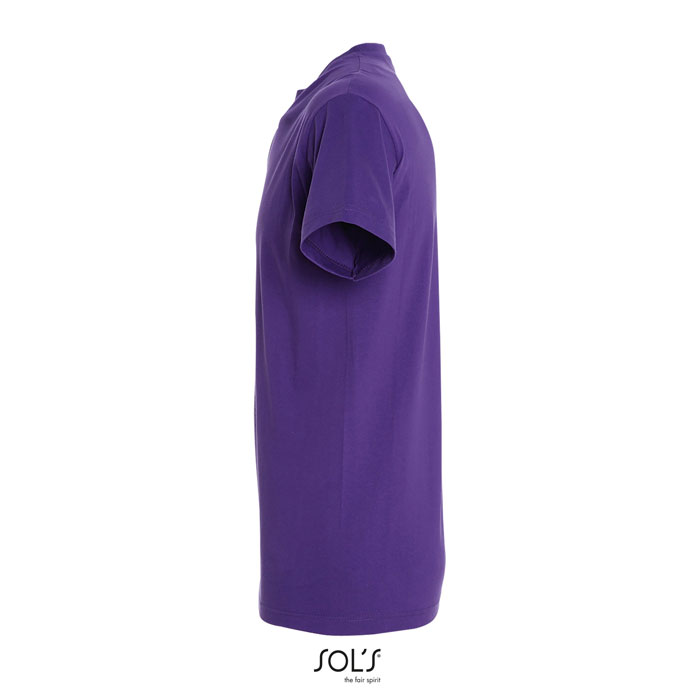 T-shirt violet unisexe vu de côté