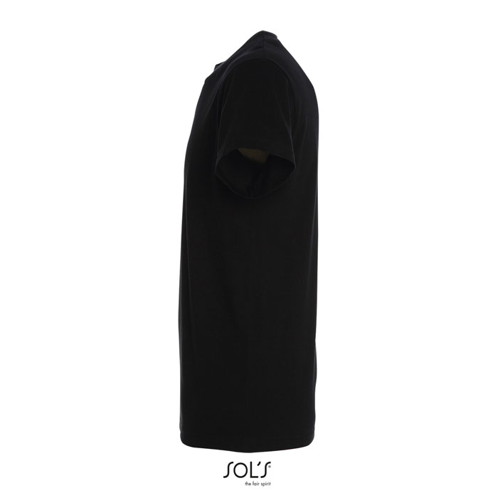 T-shirt noir basique vu de côté