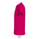 T-shirt rose fuchsia vu de côté