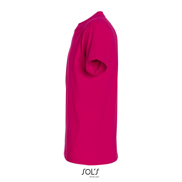 T-shirt rose fuchsia vu de côté