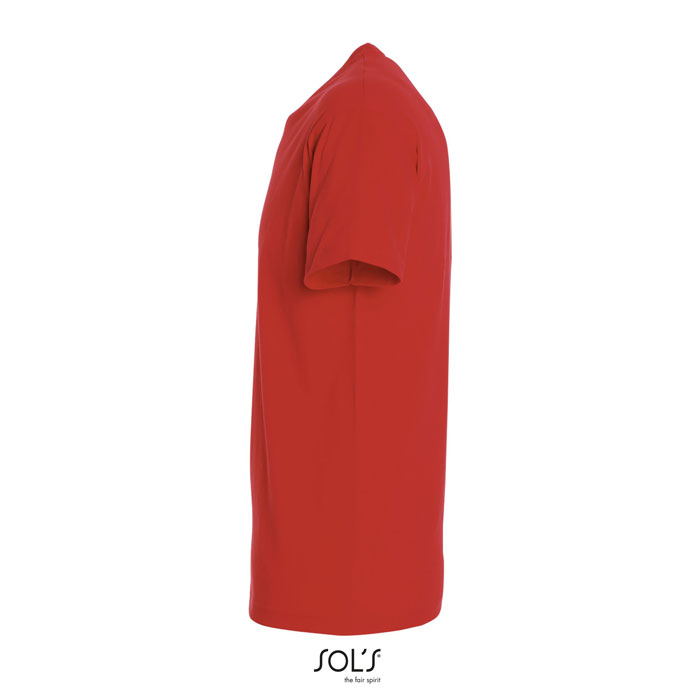 T-shirt rouge uni vu de profil