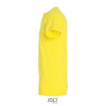 T-shirt jaune unisexe vu de profil