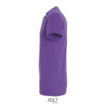T-shirt violet uni vu de côté