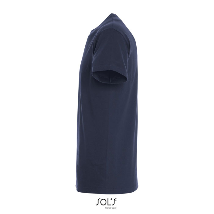 T-shirt bleu marine vu de côté