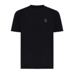 T-shirt noir uni avec petit logo imprimé