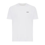 T-shirt blanc basique avec petit logo poitrine