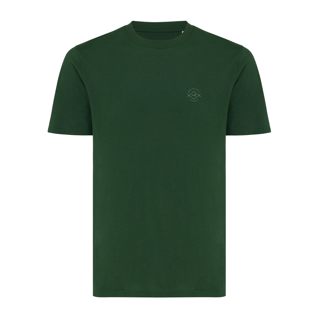 T-shirt vert foncé simple à col rond