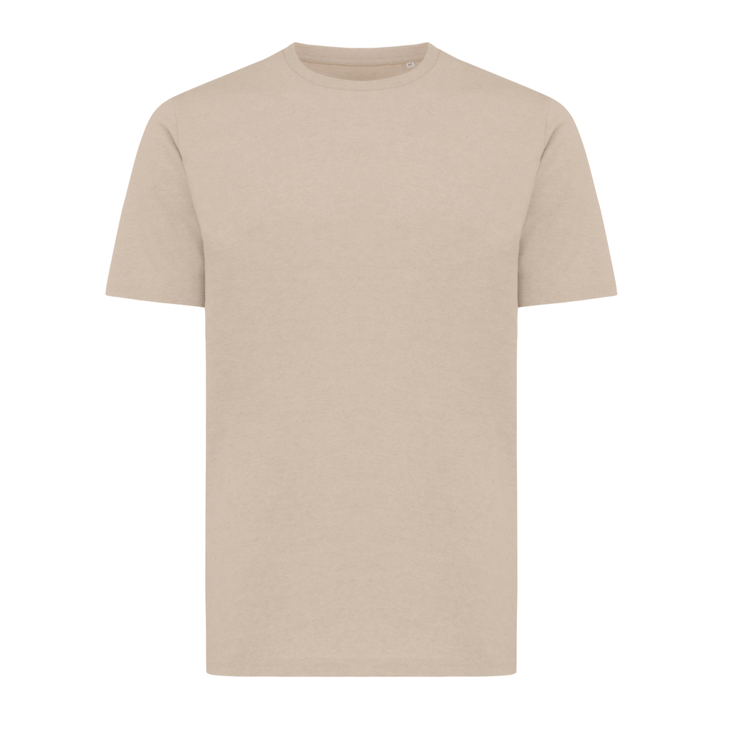 T-shirt beige uni à manches courtes