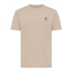 T-shirt beige avec logo minimaliste sur la poitrine