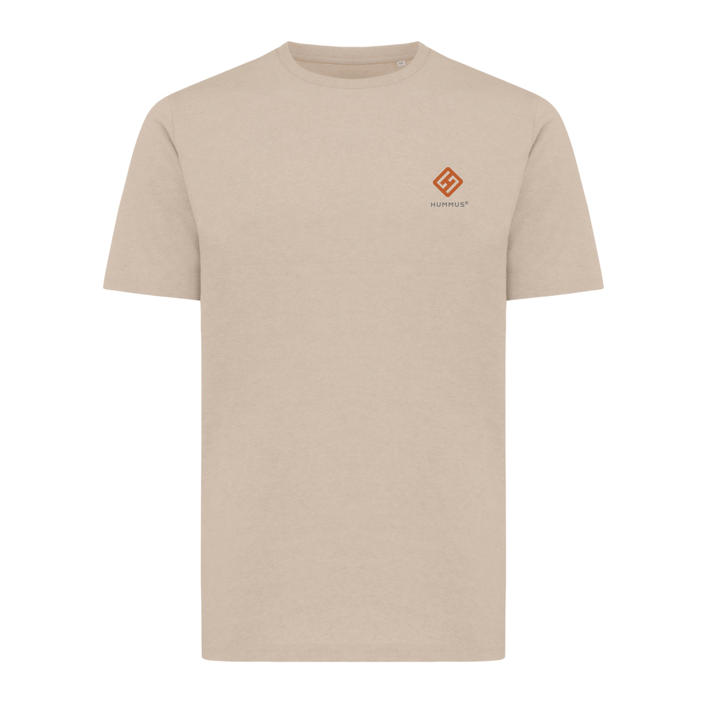 T-shirt beige avec logo minimaliste sur la poitrine