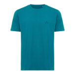 T-shirt turquoise avec logo discret sur poitrine