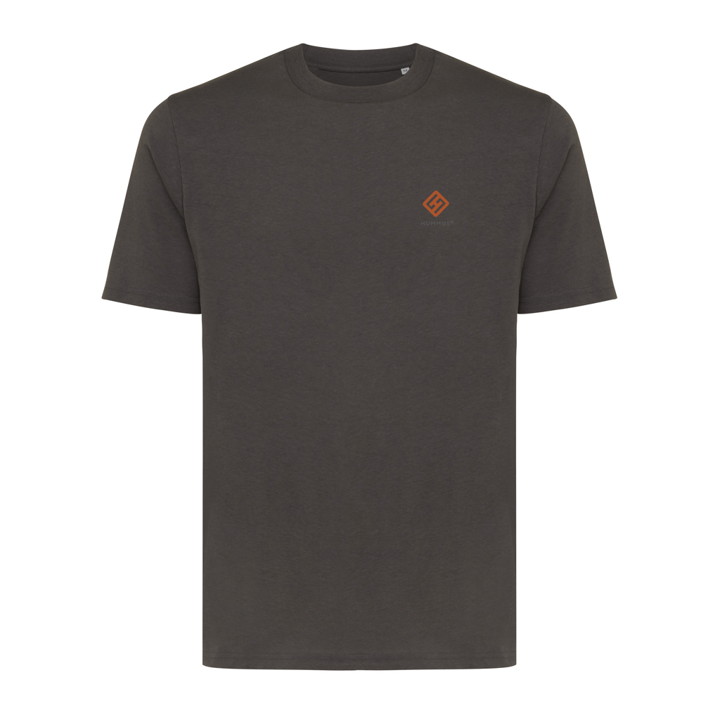 T-shirt gris avec petit logo orange