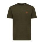 T-shirt vert kaki à petit logo orange