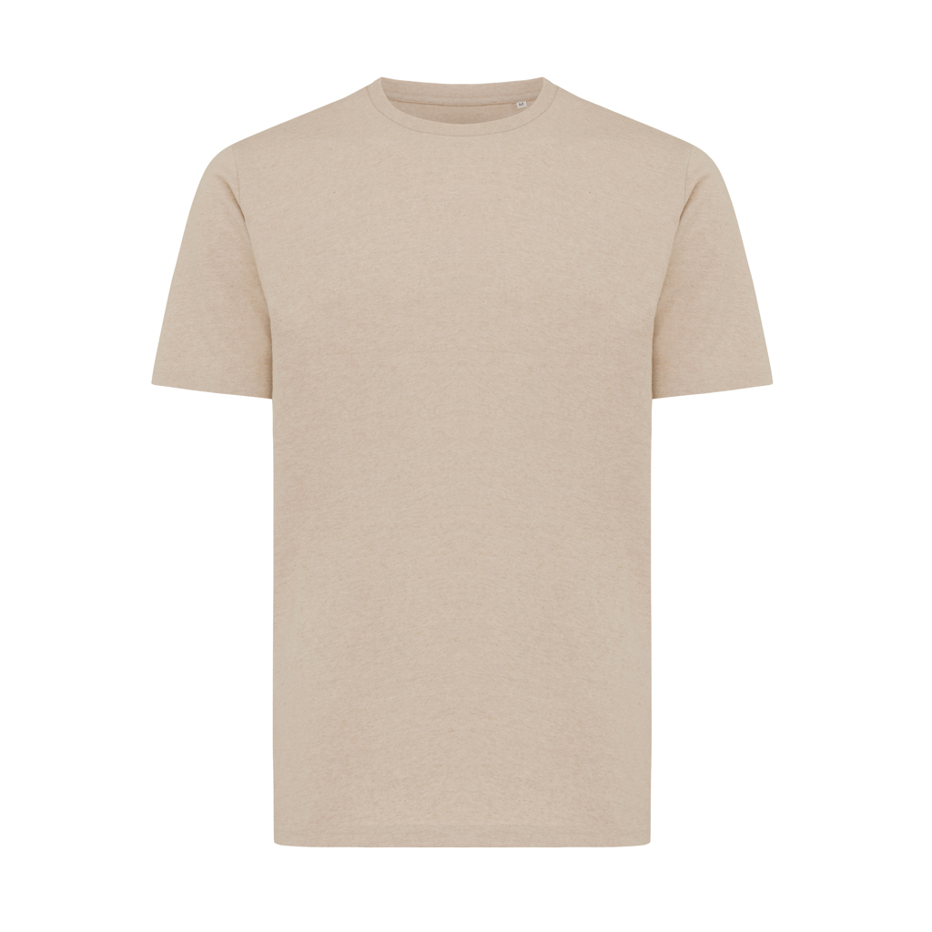 T-shirt beige uni à manches courtes
