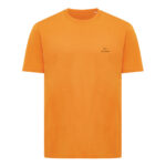 T-shirt orange uni à col rond