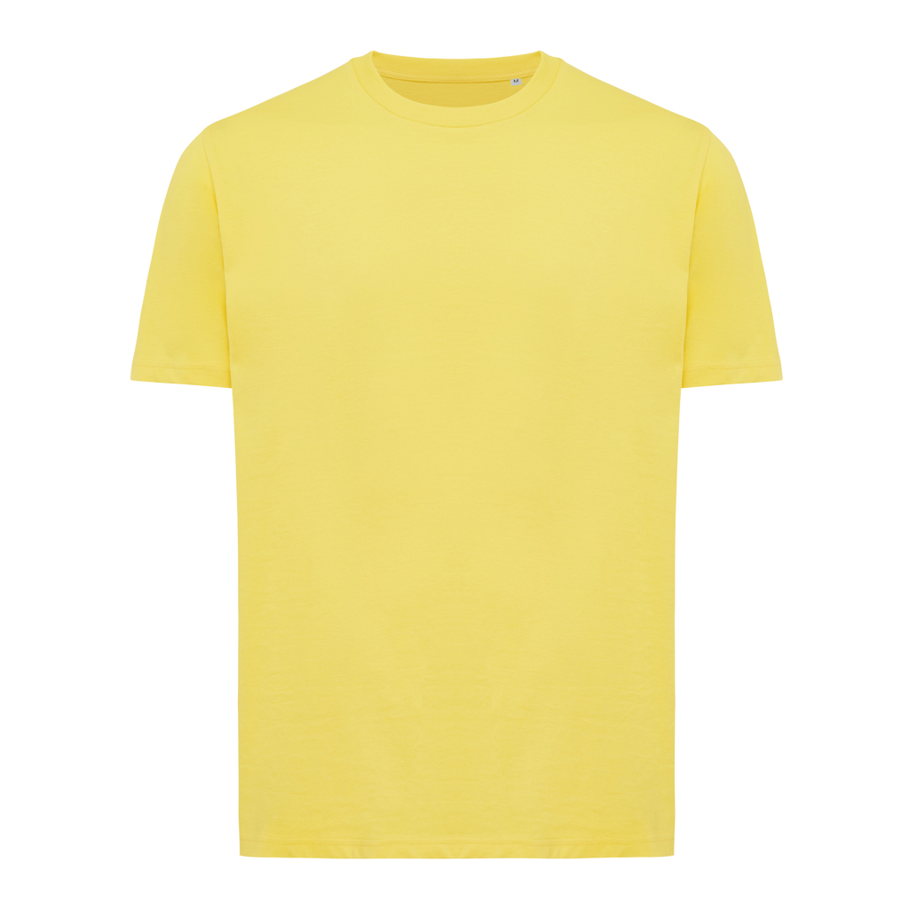 T-shirt jaune uni à manches courtes