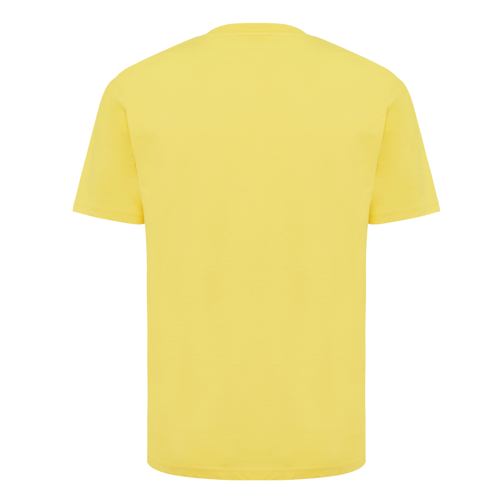T-shirt jaune uni vu de dos