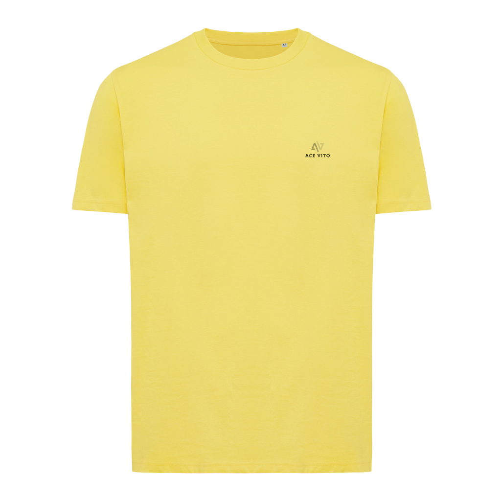 T-shirt jaune uni à logo discret