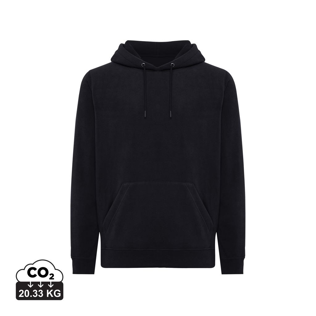 Sweat à capuche noir avec poche ventrale