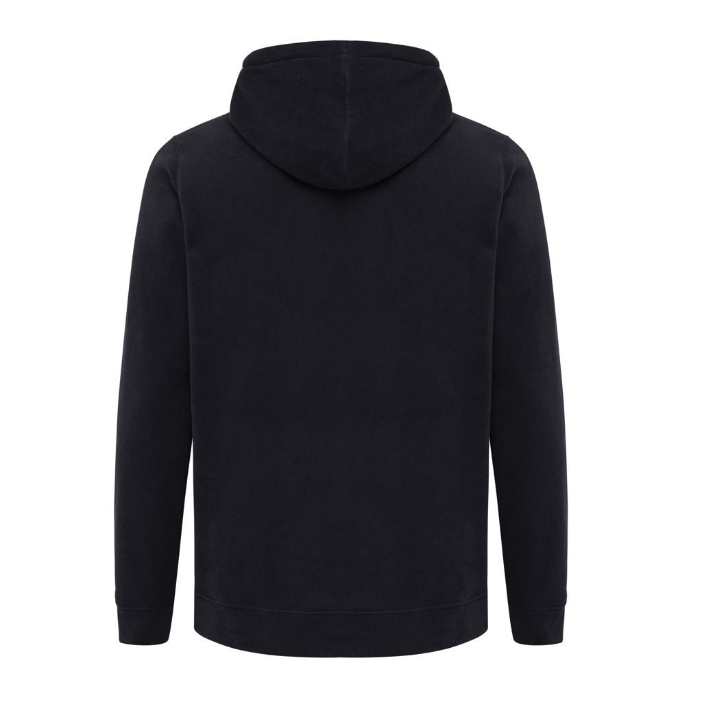 Sweat à capuche noir vu de dos
