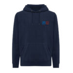 Sweat à capuche bleu marine avec logo QTV