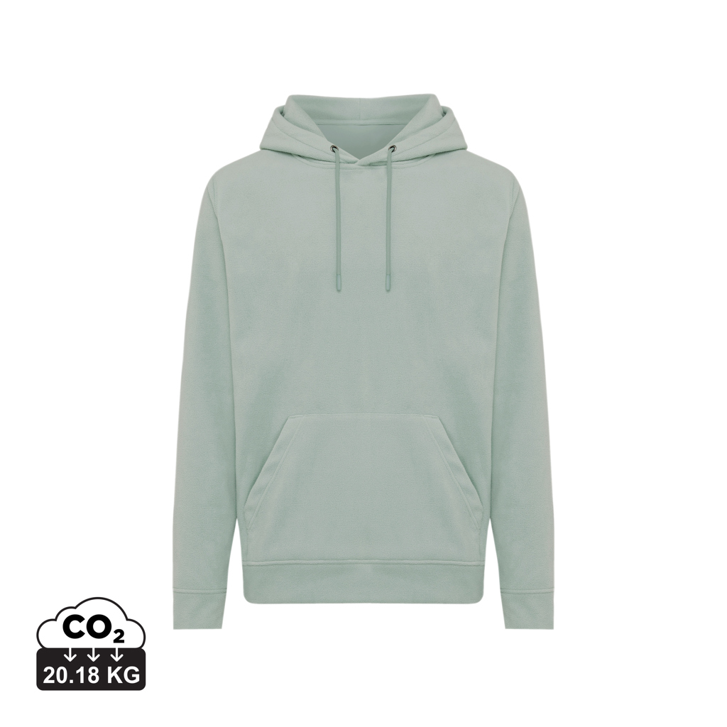 Sweat à capuche vert clair avec poche avant.