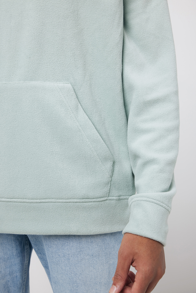 Sweat polaire vert clair avec poche ventrale
