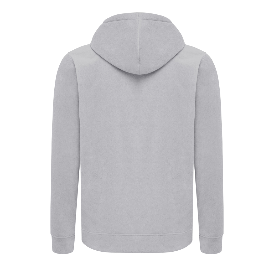 Sweat à capuche gris clair vu de dos