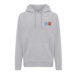 Sweat à capuche gris avec logo QTV