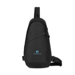 Sac à dos noir compact avec logo bleu