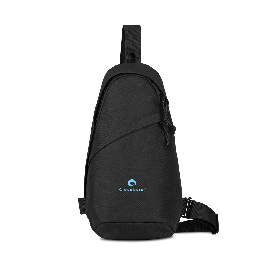 Sac à dos noir compact avec logo bleu