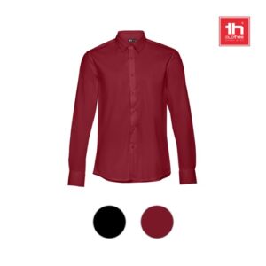 Chemise bordeaux homme à manches longues élégante