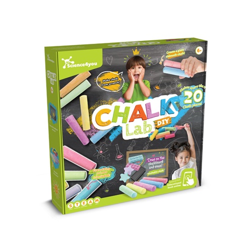 Coffret créatif pour fabriquer des craies colorées.