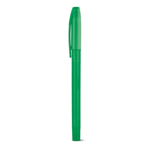 Stylo à capuchon vert posé verticalement