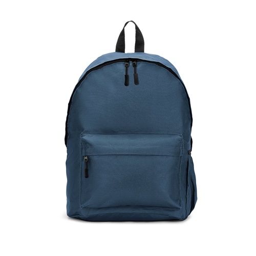 Sac à dos bleu avec poche avant zippée