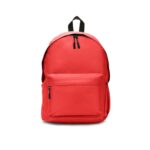 sac à dos rouge avec poche avant zippée
