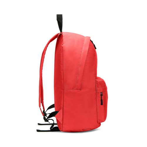 Sac à dos rouge avec poche latérale zippée