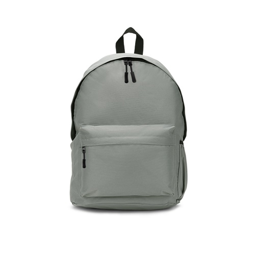Sac à dos gris avec poche avant zippée