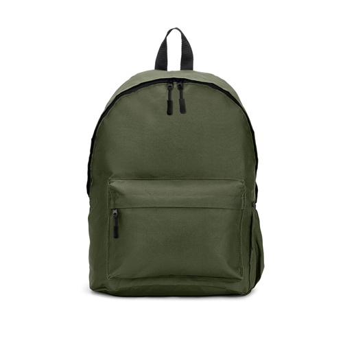 Sac à dos vert avec poche avant zippée
