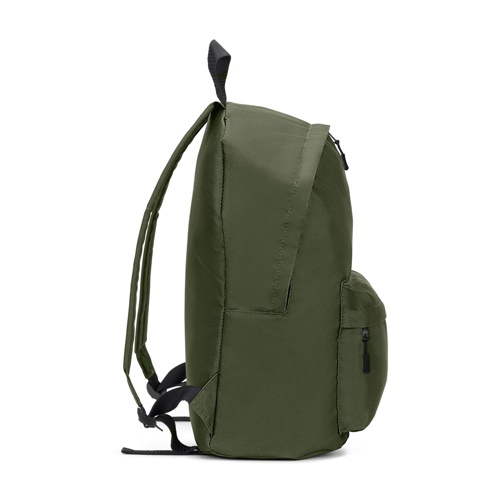 Sac à dos vert posé de profil