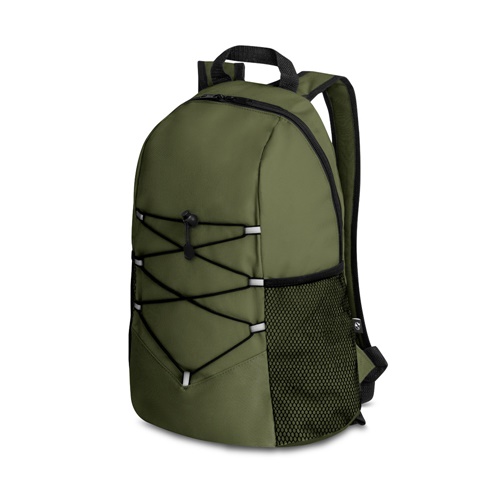 Sac à dos vert avec poches latérales en maille