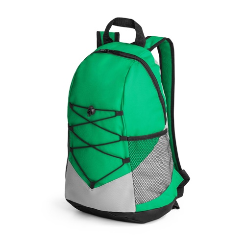 Sac à dos vert et gris avec bretelles noires