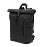 Sac à dos noir moderne avec fermeture roulée