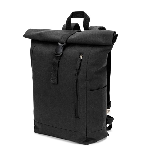 Sac à dos noir moderne avec fermeture roulée