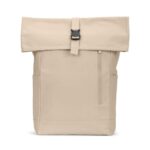 Sac à dos beige en toile avec fermeture à boucle