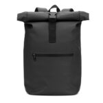 Sac à dos noir moderne avec poche avant zippée