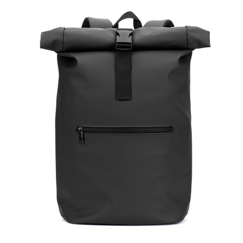 Sac à dos noir moderne avec poche avant zippée
