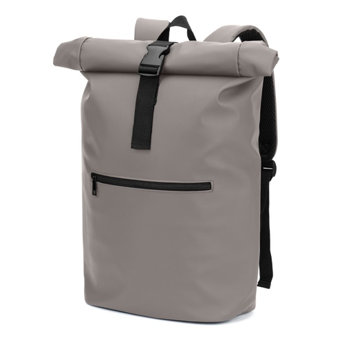 Sac à dos gris moderne avec fermeture roulée