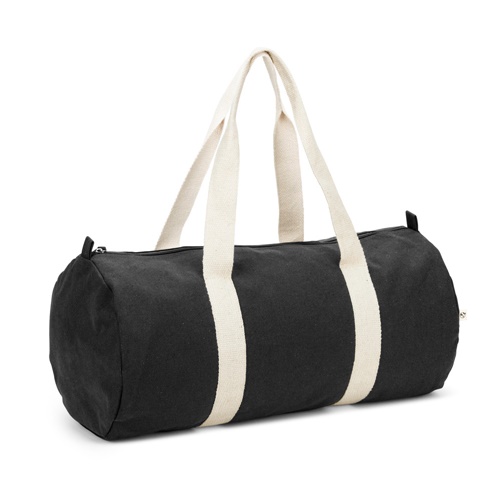Sac de sport noir avec anses beiges